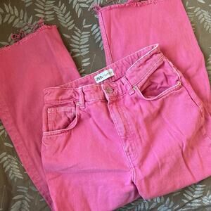 Jeans Zara pink cropped